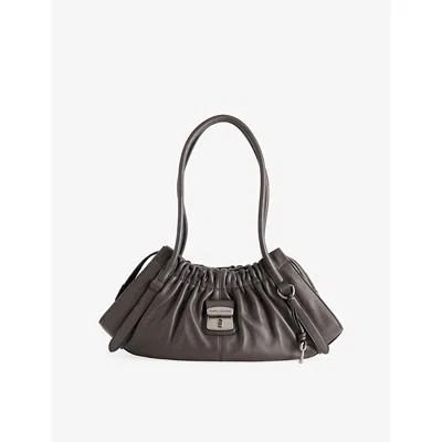 Marc Jacobs Womens Aluminium Cristina Leather Satchel Bag In Silver