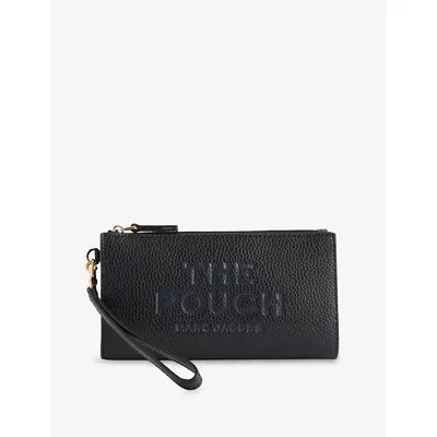 Marc Jacobs Womens  Brand-debossed Leather Pouch In Black