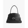 Marc Jacobs Womens Black Debossed-logo Dakota Leather Satchel Bag In Black