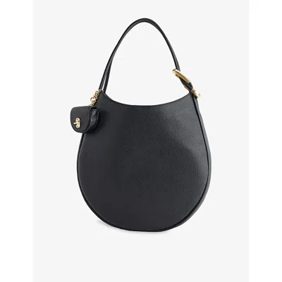 Marc Jacobs Womens Black Large Crescent Leather Tote Bag