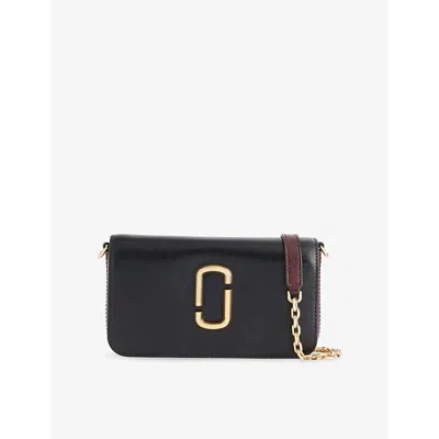 Marc Jacobs Womens Black Multi The Snapshot Leather Wallet-on-chain