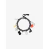 Marc Jacobs Womens Trinket Brass And Resin Bracelet Black Multi