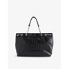 Marc Jacobs Womens Black The Chain Sack Leather Shoulder Bag In Black