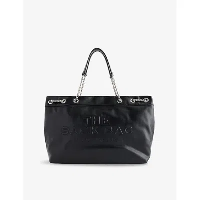 Marc Jacobs Womens Black The Chain Sack Leather Shoulder Bag