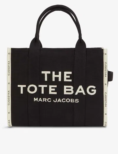 Marc Jacobs Womens Black The Jacquard Large Tote Bag