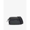 Marc Jacobs The Crossbody Black Shoulder Bag With Logo Embossed On The Front In Hammered Leather Woman In Black