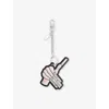 Marc Jacobs Womens Black The Marc Mani Silicone Bag Charm In Metallic