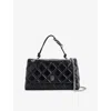 Marc Jacobs The Xl Dual Chain Diamond Quilted Convertible Leather Shoulder Bag In Black
