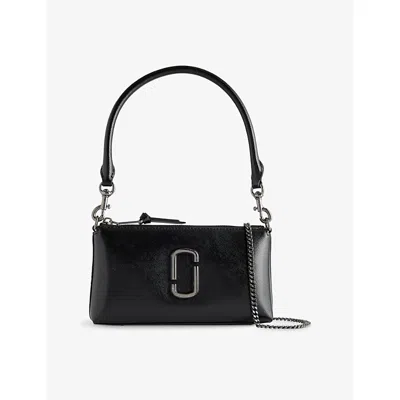Marc Jacobs Womens Black The Snapshot Dtm Convertible Leather Shoulder Bag