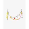 Marc Jacobs Womens Bow Pink Multi The Mini Icon Chain Zinc And Leather Bag Charm In Multi