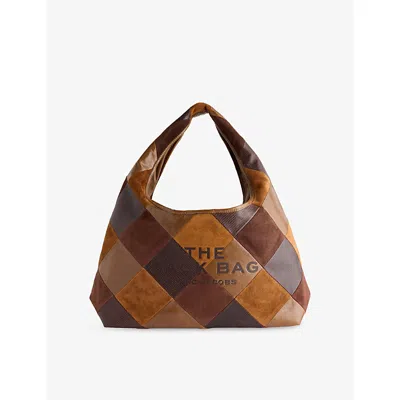Marc Jacobs Womens Brown Multi The Sack Patch Leather Shoulder Bag