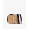 Marc Jacobs Womens The Snapshot Leather Cross-body Bag Camel Multi In Multi