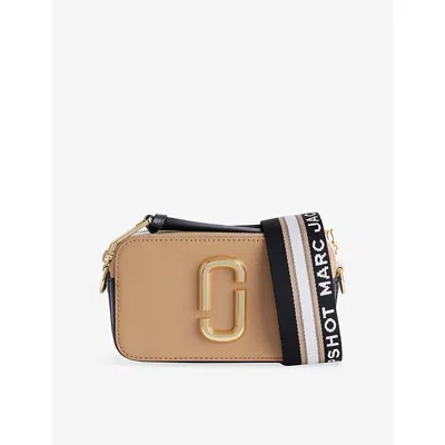 Marc Jacobs Womens The Snapshot Leather Cross-body Bag Camel Multi