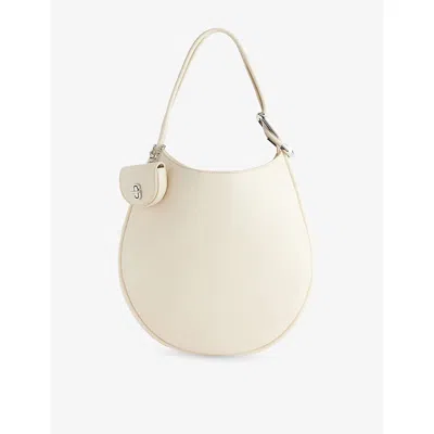 Marc Jacobs Womens Cloud White Large Crescent Leather Tote Bag