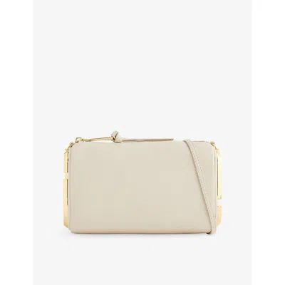 MARC JACOBS WOMENS CLOUD WHITE SNAPSHOT LEATHER SHOULDER BAG