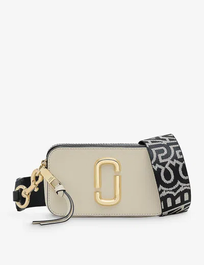 MARC JACOBS WOMENS CLOUD WHITE/MULTI SNAPSHOT LEATHER CROSS-BODY BAG