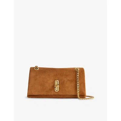 Marc Jacobs Womens Copper Dual-chain Mini Leather-suede Cross-body Bag In Brown