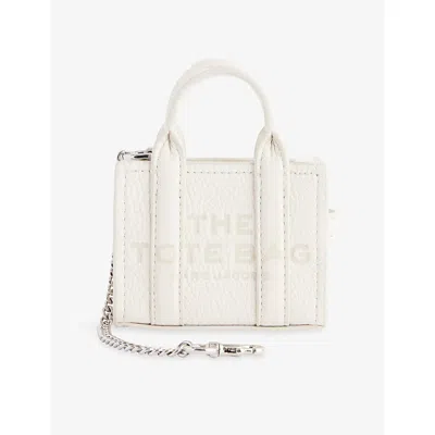 Marc Jacobs Womens Cotton/silver The Nano Tote Leather Bag Charm