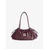 Marc Jacobs Womens Dark Plum Cristina Logo-plaque Leather Satchel Bag In Purple
