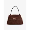 Marc Jacobs Suede Shoulder Bag Two Strap Design In Brown