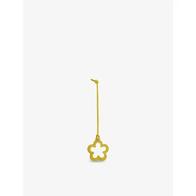 Marc Jacobs Womens Daisy Mirror Leather Bag Charm Joy Yellow In Gold