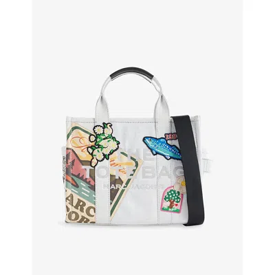 Marc Jacobs Womens Light Wash The Camp Patchwork Medium Denim Tote Bag In Multi