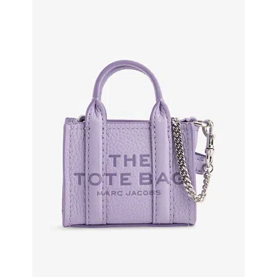Marc Jacobs Womens Lilac The Nano Leather Tote Charm In Neutral