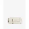 Marc Jacobs Womens Cotton/silver The Cargo Leather Shoulder Bag In Silver