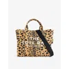 Marc Jacobs The Cheetah Canvas Medium Black Multi Tote Bag In Black Multi