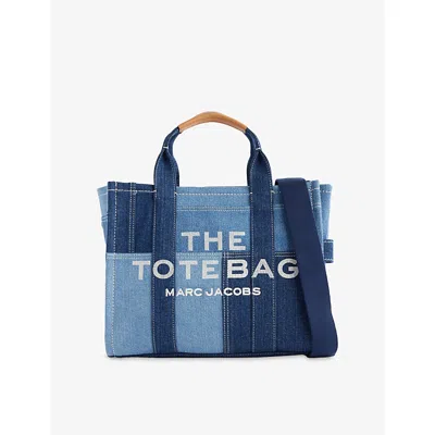 Marc Jacobs Womens Blue Denim The Medium Tote Denim Bag