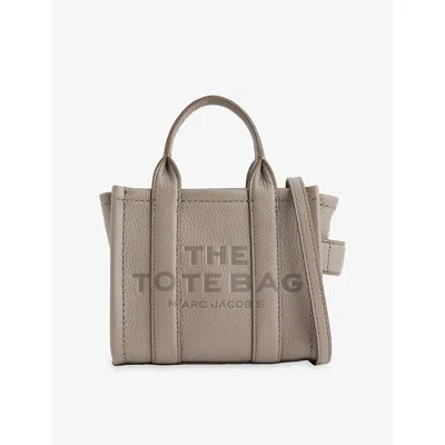 Marc Jacobs Womens Cement The Mini Leather Crossbody Tote Bag In Gray