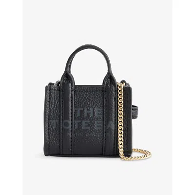 Marc Jacobs Womens Black The Nano Tote Leather Bag Charm