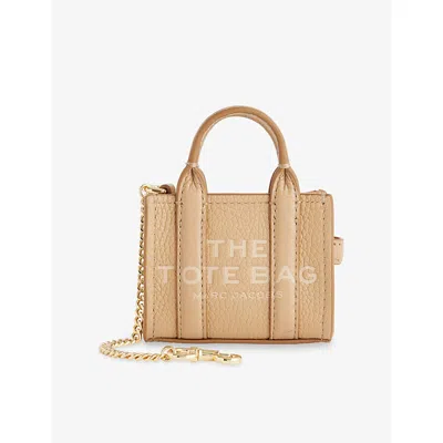 Marc Jacobs Womens Camel The Nano Tote Leather Bag Charm In Brown