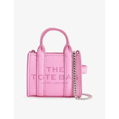 Marc Jacobs Womens Bow Pink The Nano Tote Leather Bag Charm