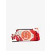 Marc Jacobs Womens Orange Multi  X David Shrigley The Snapshot Leather Cross-body Bag In Multi