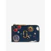 Marc Jacobs Womens Navy Multi Trinket Snapshot Leather Card Holder In Multi