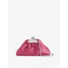 Marc Jacobs Womens Pink The Glam Small Claw Clip Leather Clutch Bag