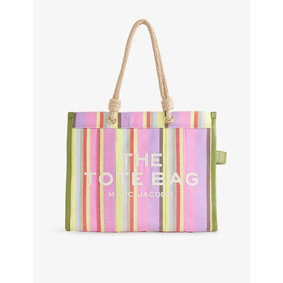 Marc Jacobs Womens Purple Multi The Stripe Large Mesh Tote Bag