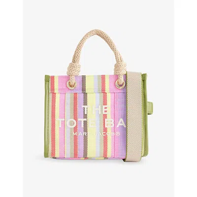 Marc Jacobs Womens Purple Multi The Stripe Small Mesh Tote Bag