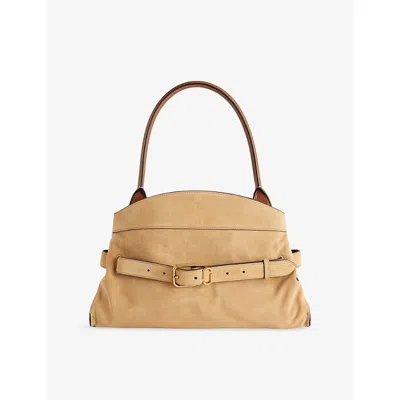 Marc Jacobs Womens Sahara Dakota Suede Satchel Bag In Sand