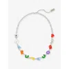 Marc Jacobs Womens Balloon Brass Necklace Silver Multi In Metallic