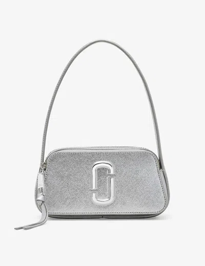 Marc Jacobs Womens Silver The Slingshot Leather Shoulder Bag