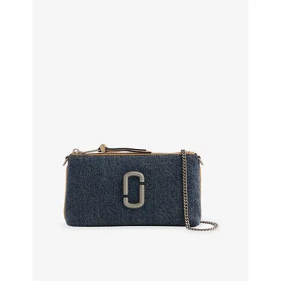 Marc Jacobs Womens Snapshot Interchangeable-straps Denim Shoulder Bag Dark Wash Indigo