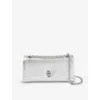 Marc Jacobs Womens The Dual Leather Wallet On Chain Silver