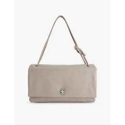 Marc Jacobs Womens Cement The Large Dual Leather Shoulder Bag In Gray