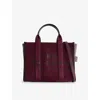Marc Jacobs Womens Dark Plum The Medium Suede Tote Bag In Purple