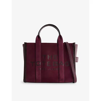 Marc Jacobs Womens Dark Plum The Medium Suede Tote Bag In Purple