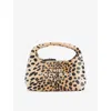 Marc Jacobs The Sack Mini Leopard-print Leather Top Handle Bag In Black Multi