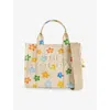 Marc Jacobs Womens White Multi The Wild Daisy Canvas Small Tote Bag