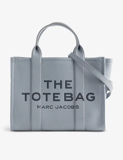 Marc Jacobs Womens Wolf Grey The Leather Medium Tote Bag